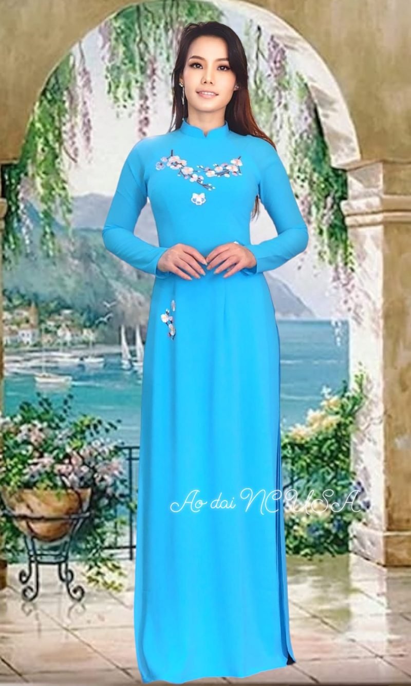 Ao Dai 125-Xanh Da Trời - Image 3