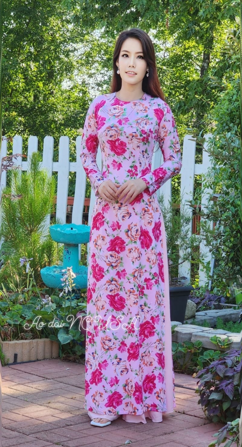 Ao Dai 138- Hồng - Image 3